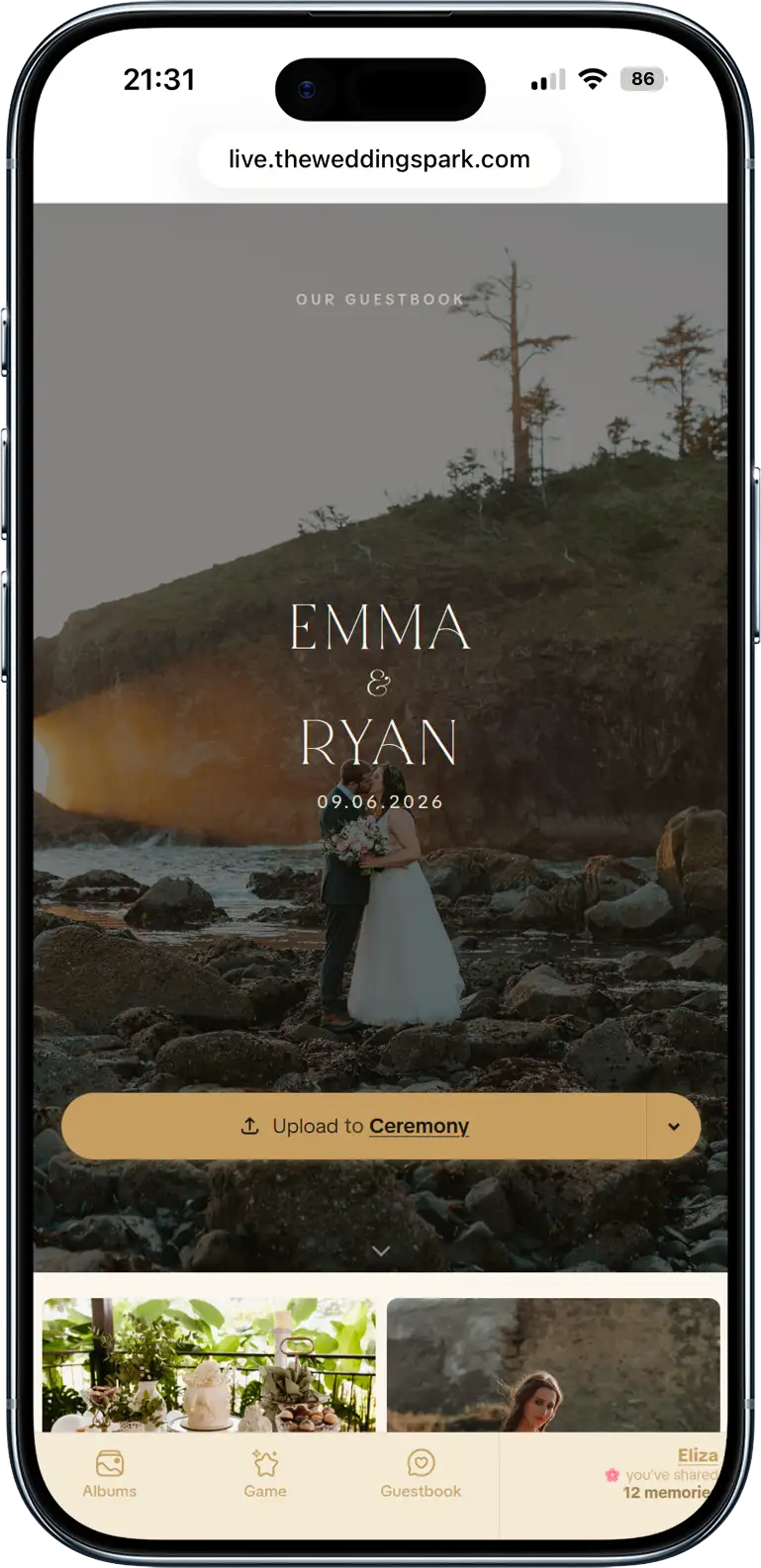 Guest gallery on a phone